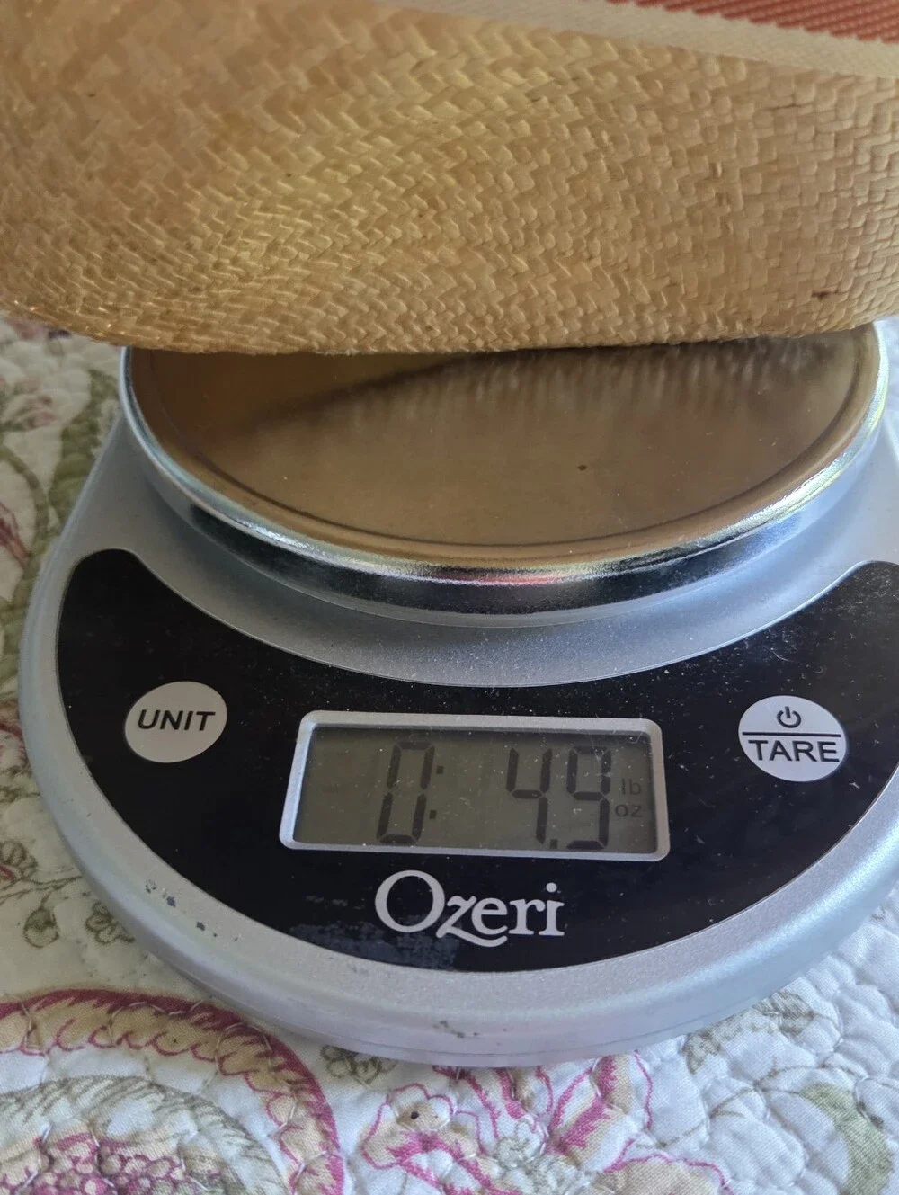 Vintage Par Excellence Straw Cowboy Hat with Decorative Band - Natural Straw